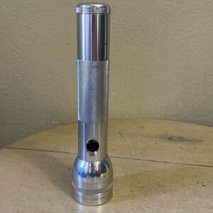 Maglite Mag-Lite D Cell Flashlight Silver‎ Metal Heavy Duty